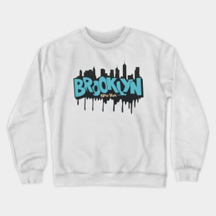 New York Brooklyn - Brooklyn Schriftzug - Brooklyn Logo mit skyline Crewneck Sweatshirt